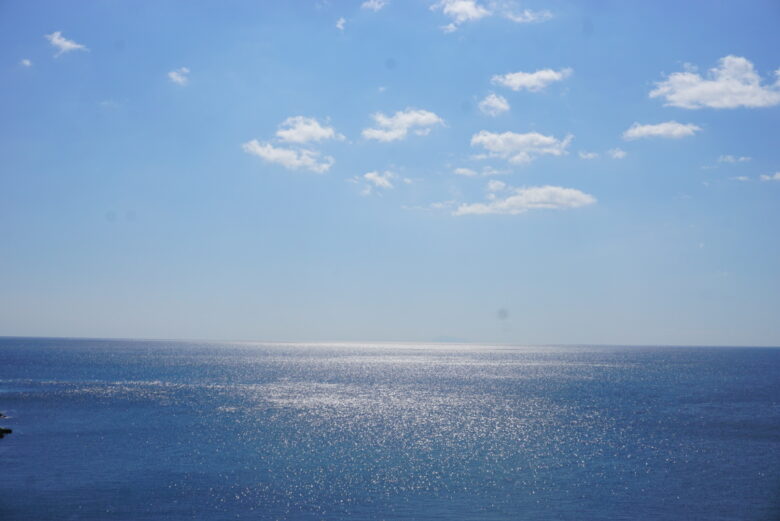 江差_かもめ島_地平線