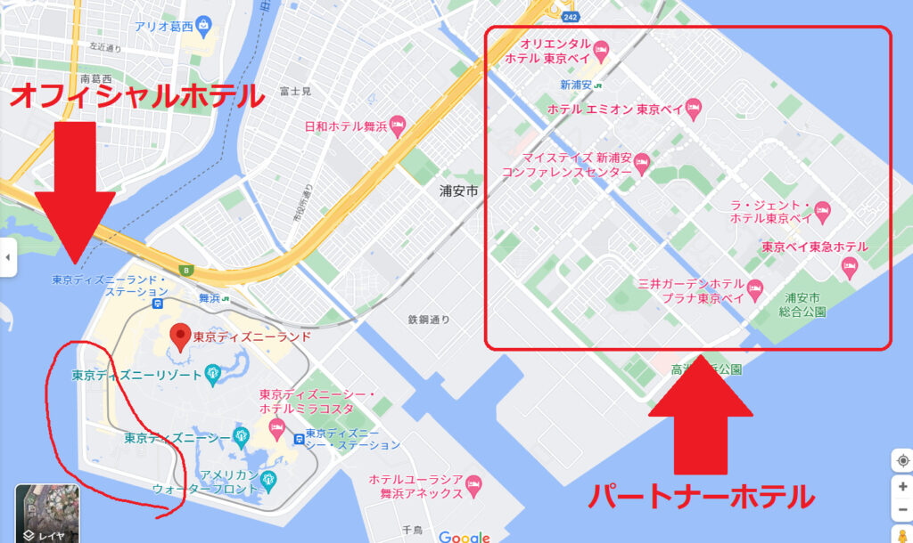 ディズニー_ホテル_位置