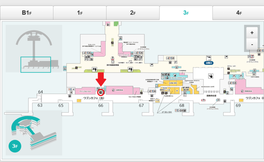 新千歳空港_ノースラウンジ_場所