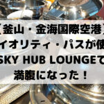 【釜山・金海国際空港】 プライオリティ・パスが使える SKY HUB LOUNGEで 満腹になった！