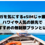 ギガを気にするeSIMじゃ嫌！ハワイや人気の旅先でおすすめの無制限プランとは？