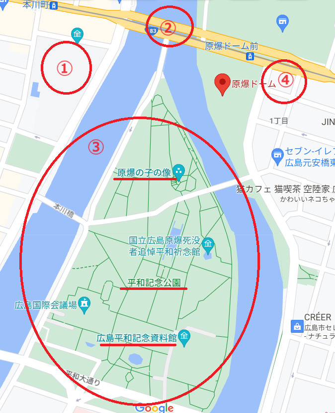 原爆ドーム_地図_位置関係