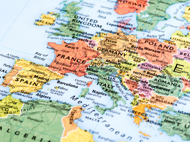 ヨーロッパ、地図