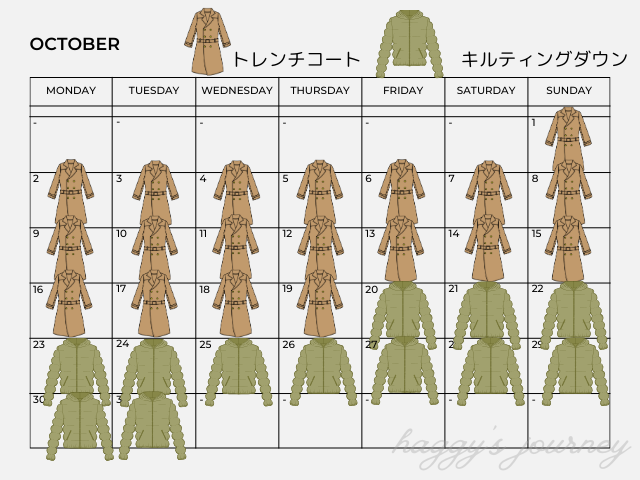 北海道、10月、アウター