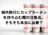 海外旅行、カップラーメン