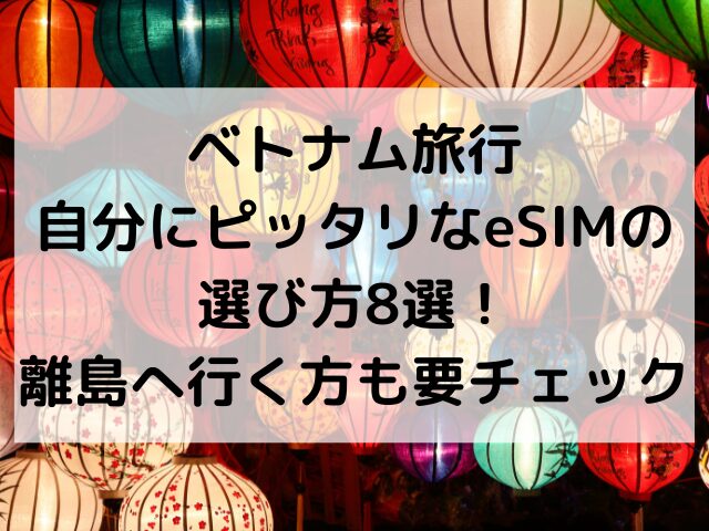 ベトナム、eSIM