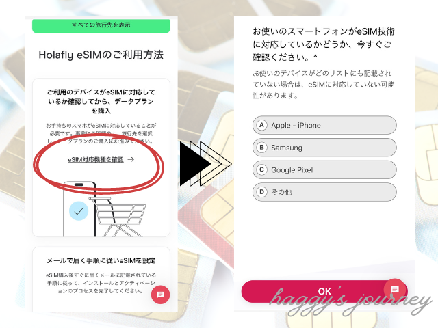 Holafly、eSIM対応機種