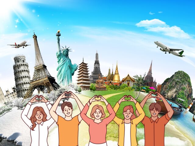 ハッピーな旅行者