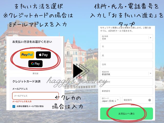 Holafly、ヨーロッパ向けeSIM、購入手順