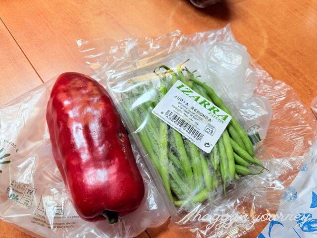 スペイン巡礼、購入した野菜