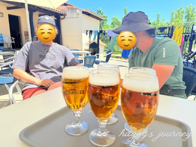 スペイン巡礼、ビール休憩