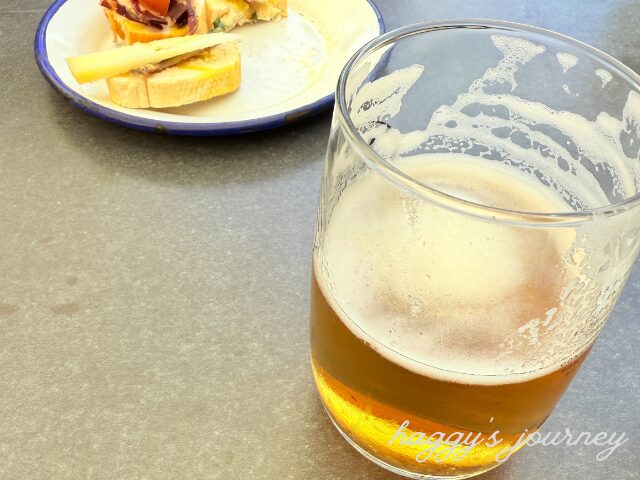 スペイン巡礼、ビール休憩