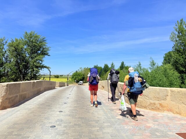 スペイン巡礼、目的地に向けて歩く仲間