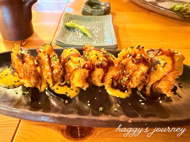 レオン、日本食レストラン、サーモンのフライ