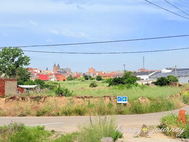 アストルガの中心部が見える